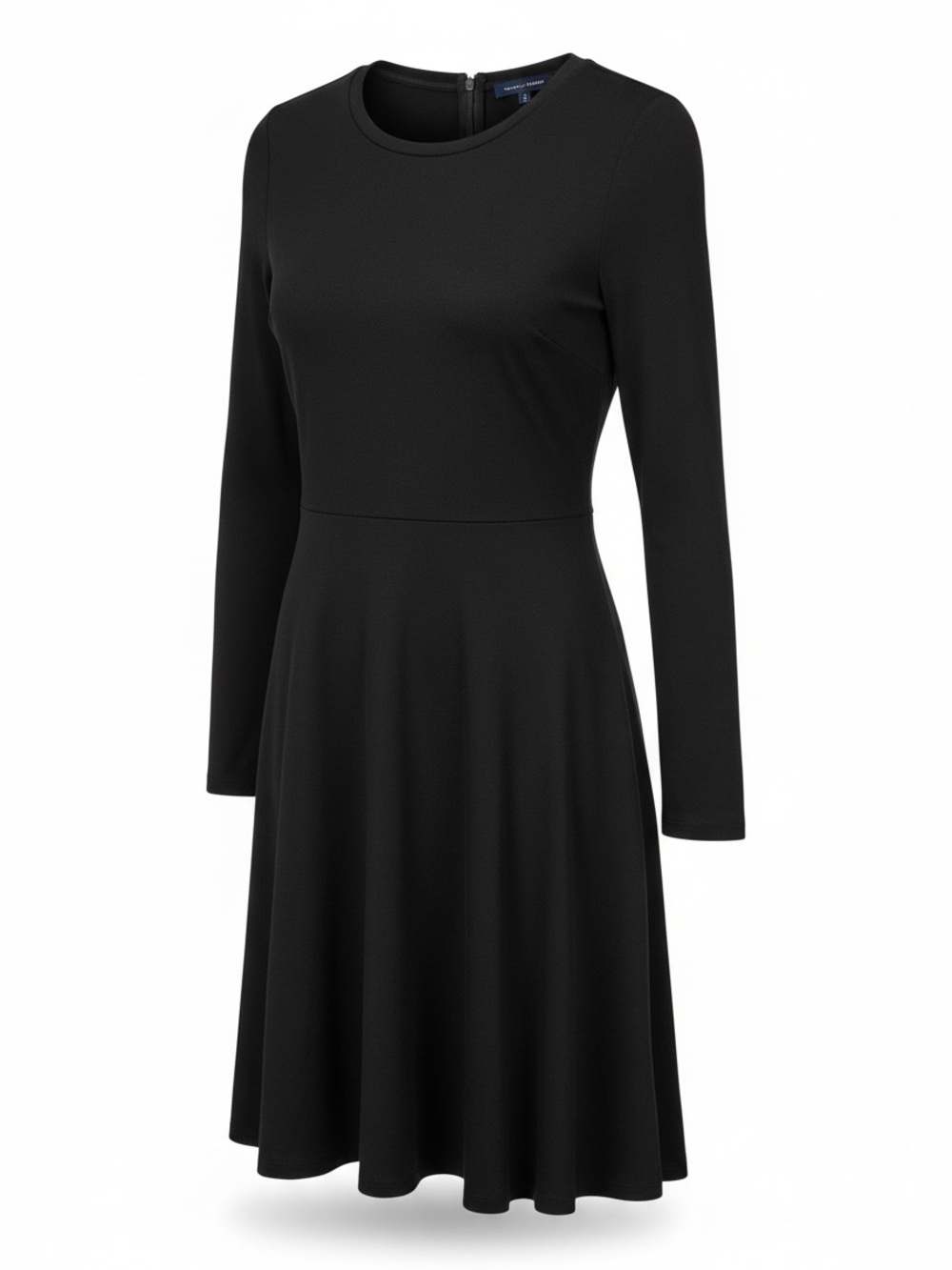 Tommy Hilfiger Black Long-Sleeve Fit & Flare Dress
